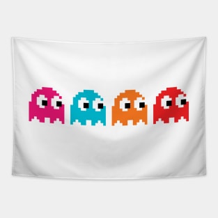 8 bit pacman ghosts Tapestry