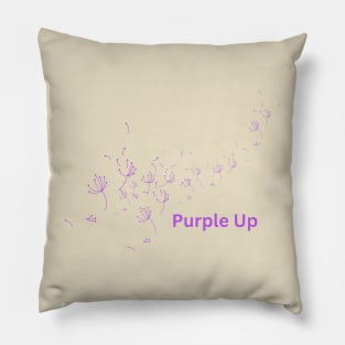 Purple Up Dandelion Pillow