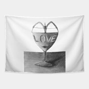 Glass of love Tapestry