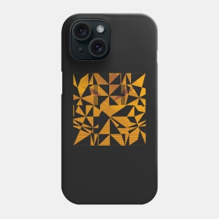 Golden yellow geometric pattern Phone Case