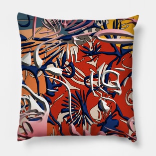 Geometric modern Boho abstract mid century stripes minimalist 160 Pattern Pillow