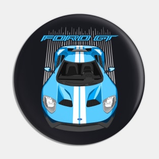 Ford GT-riviera blue and white Pin