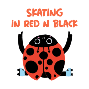 Skating In Red N' Black T-Shirt