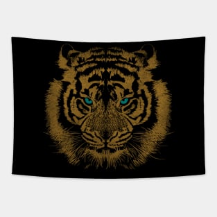 Tiger with blue Eyes Tapestry