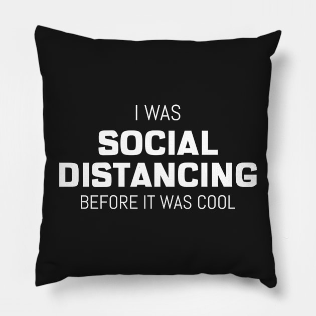 I Was Social Distancing Before It Was Cool Pillow by mikepod