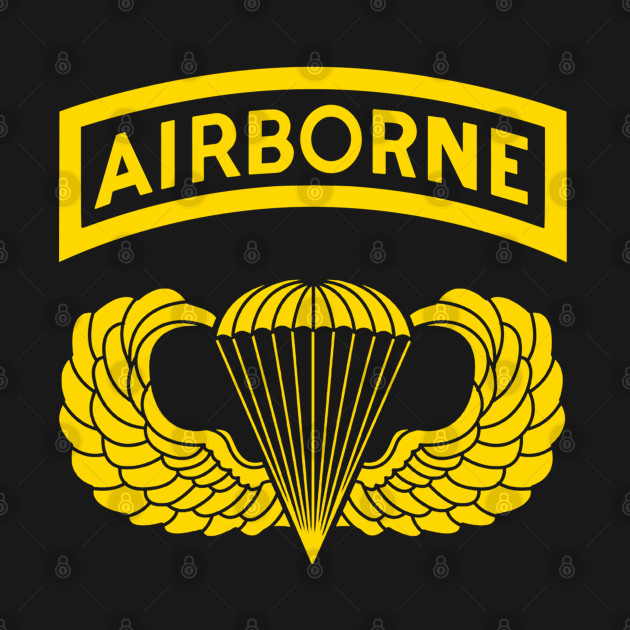 Discover Proud U.S Airborne Paratrooper T-shirt White Jump Wings Airborne Tab - Airborne Paratrooper - T-Shirt