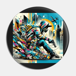 Urban Pulse: Vibrant Graffiti Fusion Pin