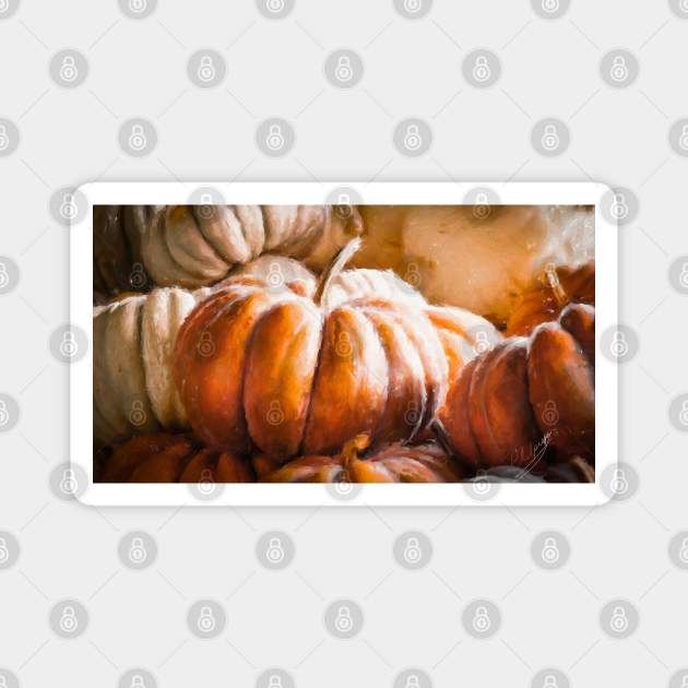 Pumpkins Pumpkins Magnet by Phatpuppy Art