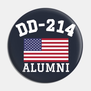 Patriotic DD-214 Alumni Pin