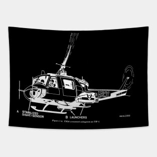 Bell UH-1 Iroquois (white) Tapestry