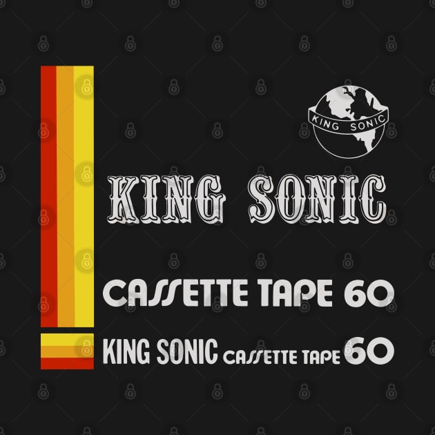 King Sonic Retro Cassette Tape by DrumRollDesigns