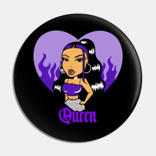 Queen Doll girl Purple-Out heart v1.1 Pin