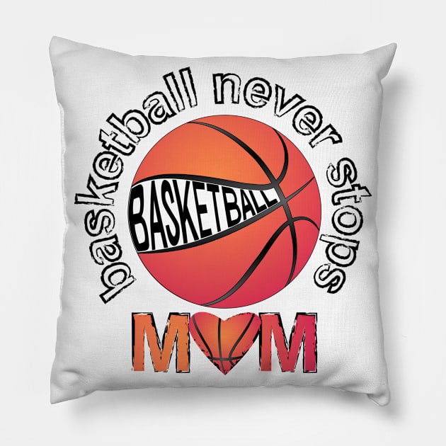 Basketball Mom Pillow by Designoholic