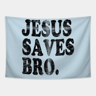 Jesus Saves Bro Christian Cross Tapestry