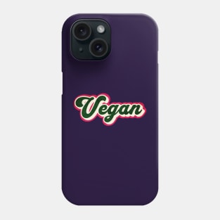 Retro Vegan Graphic Logo Phone Case