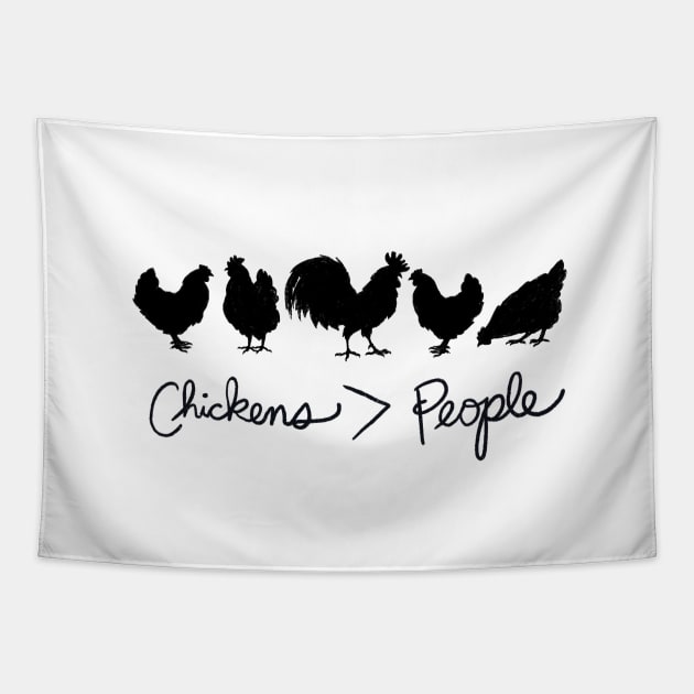 Chickens > People Tapestry by IllustratedActivist