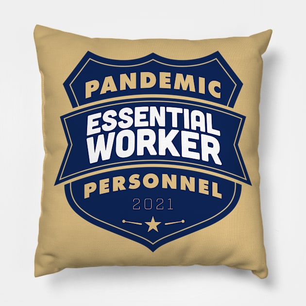 2021 Pandemic Personnel Essential Worker Pillow by CreativeWear