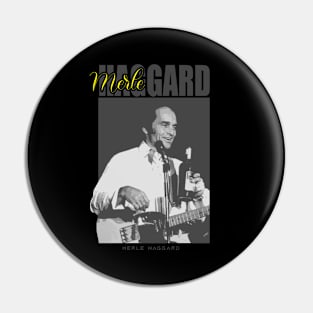 Merle Haggard - retro gutarist legend Pin