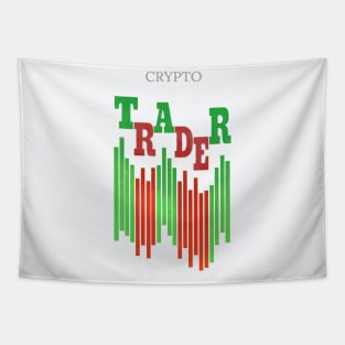 CRYPTO TRADER (CLEAN) / WHITE Tapestry