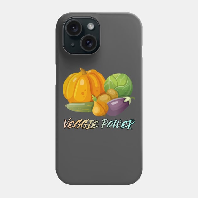 veggie power funny food vegetable Phone Case by untagged_shop