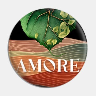 Love Nature No. 5: Valentine's Day Amore on a Dark Background Pin