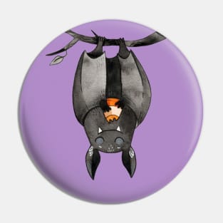 Halloween bat with candy Pin