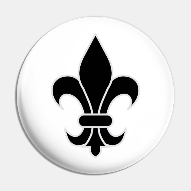 fleur de lis (black) Pin by PabloDeChenez