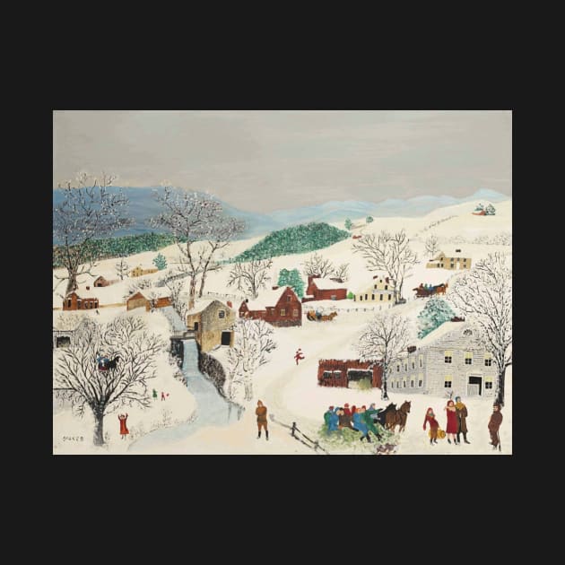 grandma moses - Catching the Thanksgiving Turkey by QualityArtFirst