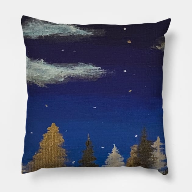 Night sky Pillow by ArtbyDJV