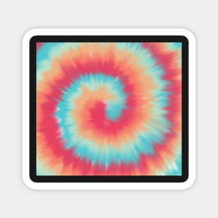 Blue and Red Tie Dye Magnet