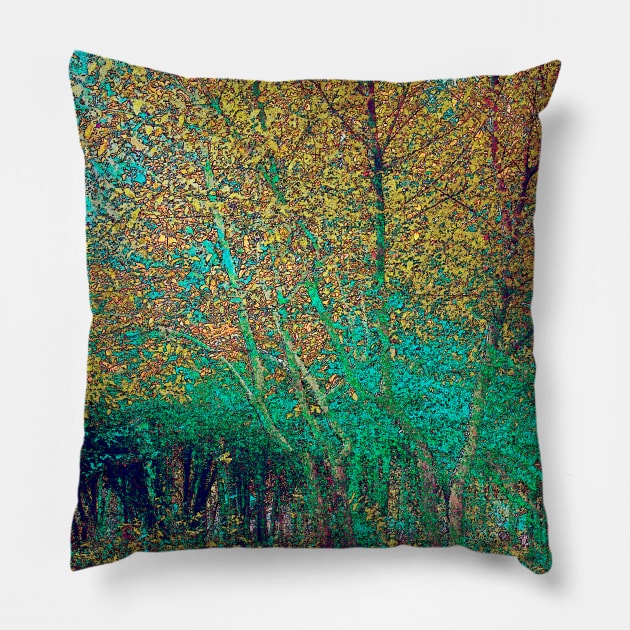 Mystic Trees Pillow by DavidCentioli