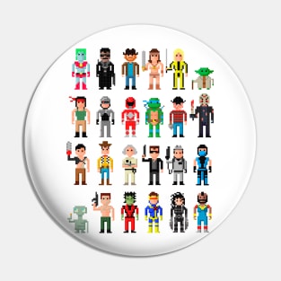 Pixel Characters Pin