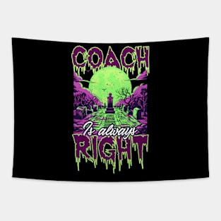 Halloween Coach Shirt | Coach Is Right Graveyard Tapestry