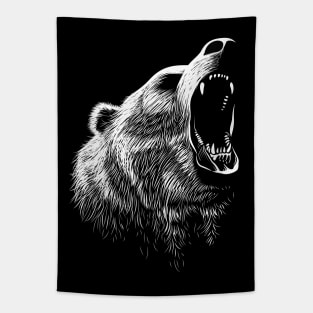 Roaring Bear (black) Tapestry