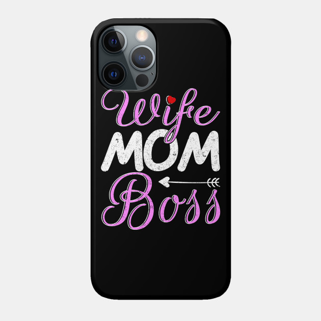 wife mom boss phone case