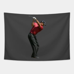 Tiger Woods Swing Tapestry