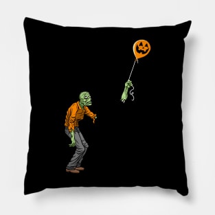 Sad Zombie on Dark - Halloween Edition Pillow