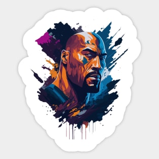 The Rock Face Sticker for Sale by MisterPlop