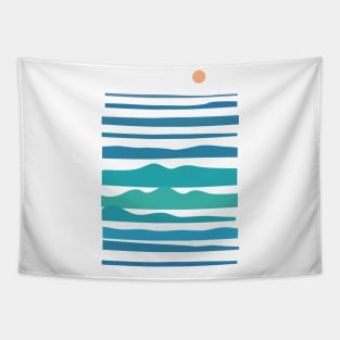 Sunset sea summer landscape Tapestry