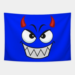 Cute creepy devil face Tapestry