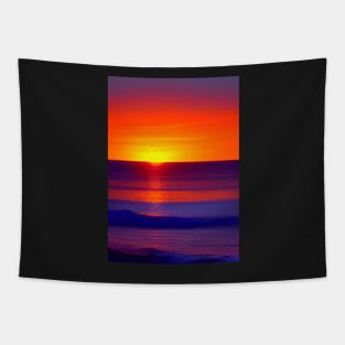 BEAUTIFUL OCEAN SUNSET PURPLE HUED Tapestry