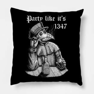 Party like it's 1347 - vintage chill Plague Doctor Pillow