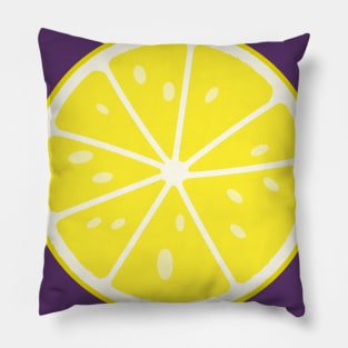 Slice of Lemon. Sliced yellow ripe lemon. Pillow