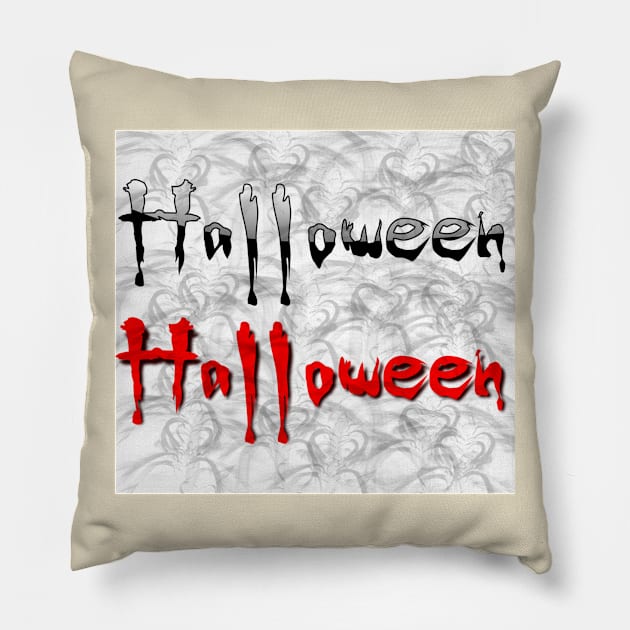 cool funny t-shirts Graphic Zombie Slash Halloween Pillow by ahmadmansour91