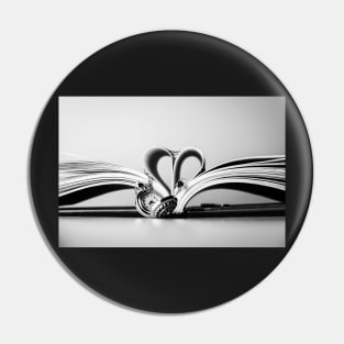 Book heart Pin