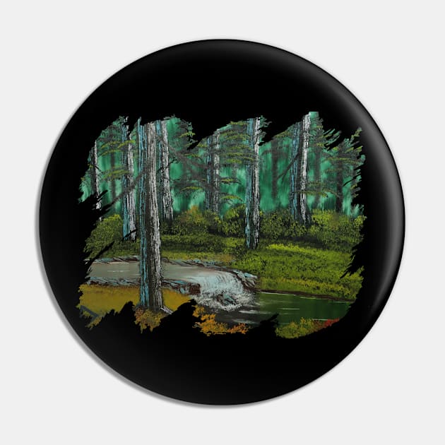 Dark Green Forest Pin by ShiftyPumpkin