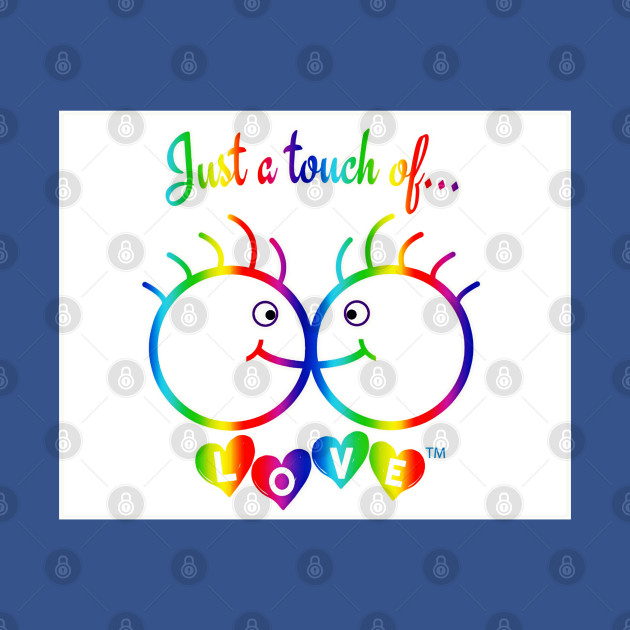Just A Touch of LOVE - LGBTQIA+ Males - Vertical Rainbow - Back by SubversiveWare