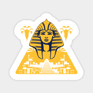 Egyptian Culture Unveiled: Illustrated Icons of Ancient Wonders Magnet