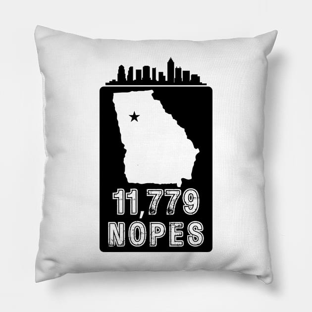 GA Votes - Mockup Atlanta Skyline Pillow by Xie