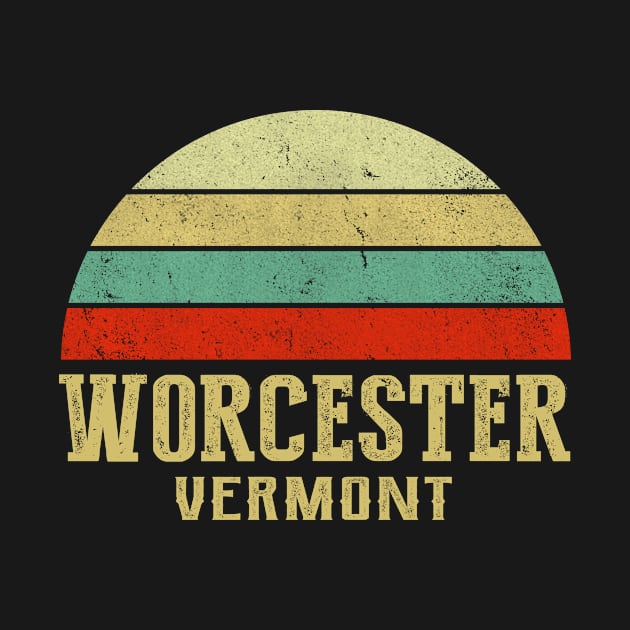 WORCESTER VERMONT Vintage Retro Sunset by LIPTIN